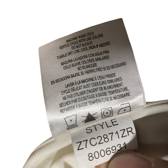 Ellen Tracy Womens Chalk White Halter Top Sleeveless Style Size M - Picture 15 of 16